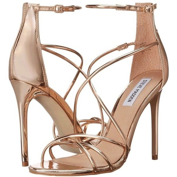 STEVE MADDEN ‘Satire’ Rose Gold Sandals - Picture 5 of 13